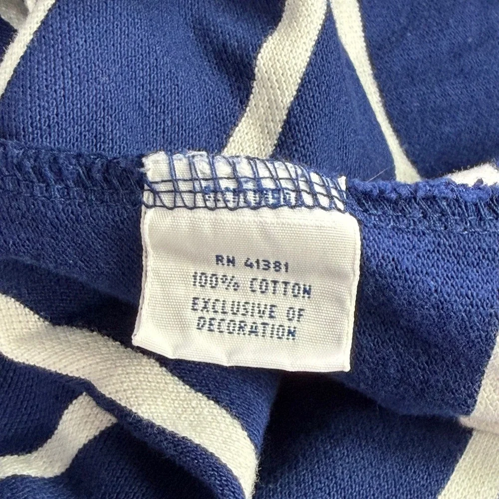 Polo Ralph Lauren Blue White Striped Short Sleeve Pique Polo Shirt Mens 2XB‎ Big